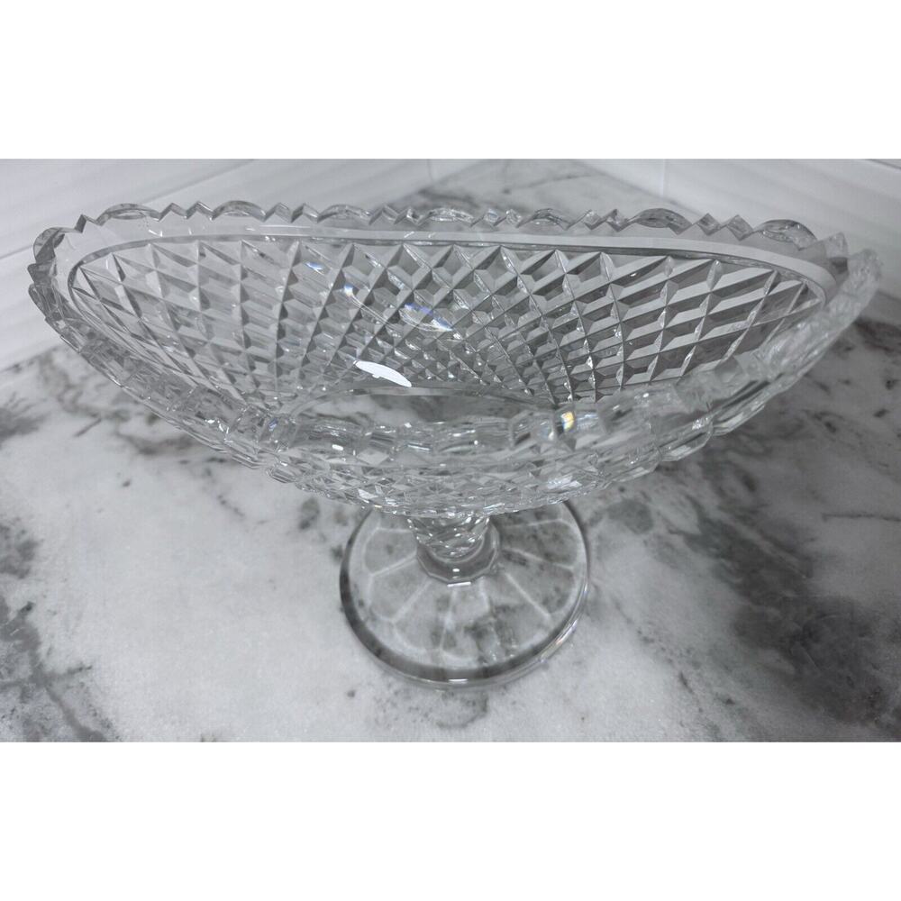 Waterford Prestige Collection Crystal Compote Centerpiece Boat Bowl 13” - Picture 10 of 13